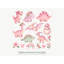 Pink Dinosaur Wall Decals, Set of 15 Peel and Stick Nursery Wall Stickers, Satin Finish Removable Kids Room Wall Art, 20"W x 20"H (50 x 50 cm)-978099426