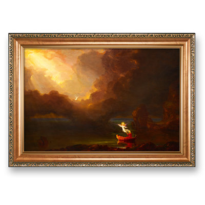 The Voyage of Life: Old Age par Thomas Cole, taille du cadre: 28,5 po x 20,5 po, taille de l'image: 24 po x 16 po, reproductions World Classic pour HomeDecor, cadre embossé doré luxueux