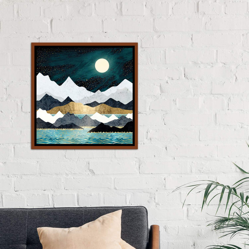 « ocean stars » par spacefrog designs-print, H 26 po x l 26 po x P 1,5 po, Toile avec cadre en bois classique