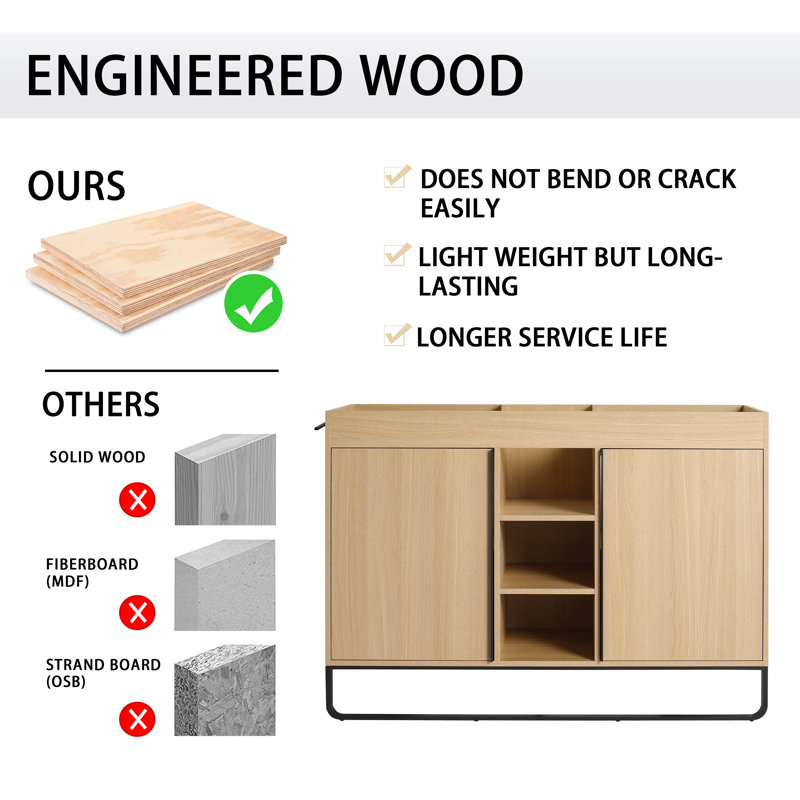 48'' Double Bathroom Vanity Base