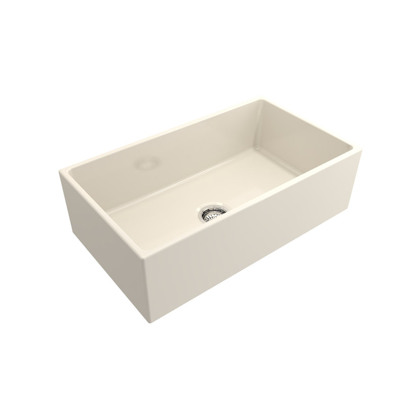 33'' L Farmhouse Kitchen Sink, Biscuit