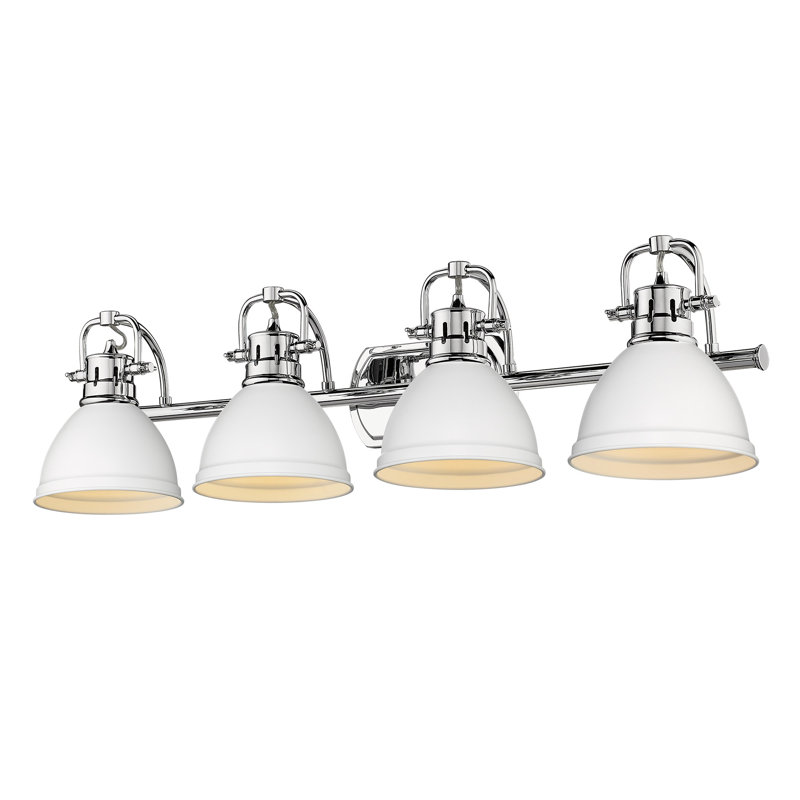 Calico 4 - Light Dimmable Vanity Light, Matte White, Chrome