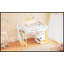 Lit mezzanine double avec bureau et tablettes