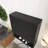26"  Wall Mounted With 2 Door ,Shelves And Open Storage Compartment Bathroom Storage Cabinet In Black