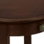 Table d'appoint, 2 niveaux, table de bout, table d'appoint, ronde, table de chevet, chambre à coucher, lampe, placage brun, transitionnel