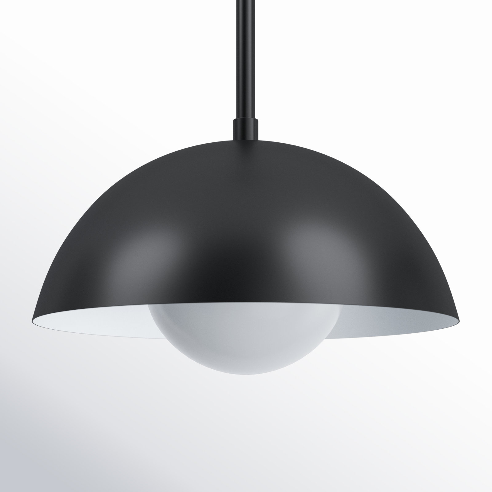 Montana Single Light Metal Dimmable Pendant, Black