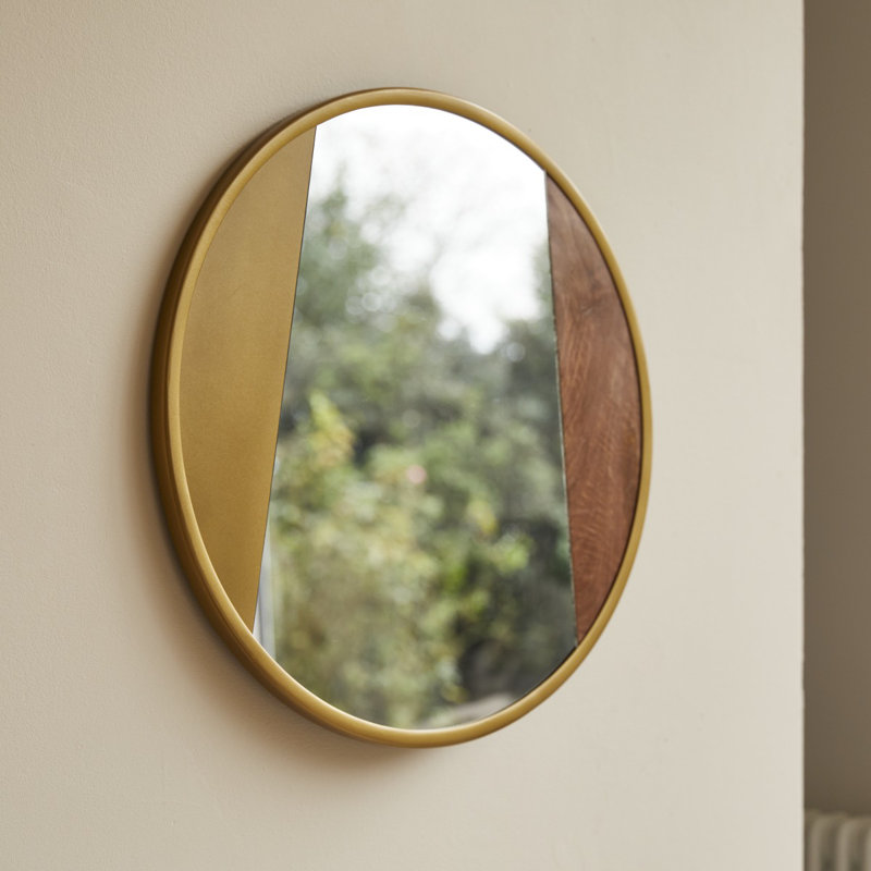 Andrea Round Metal Mirror