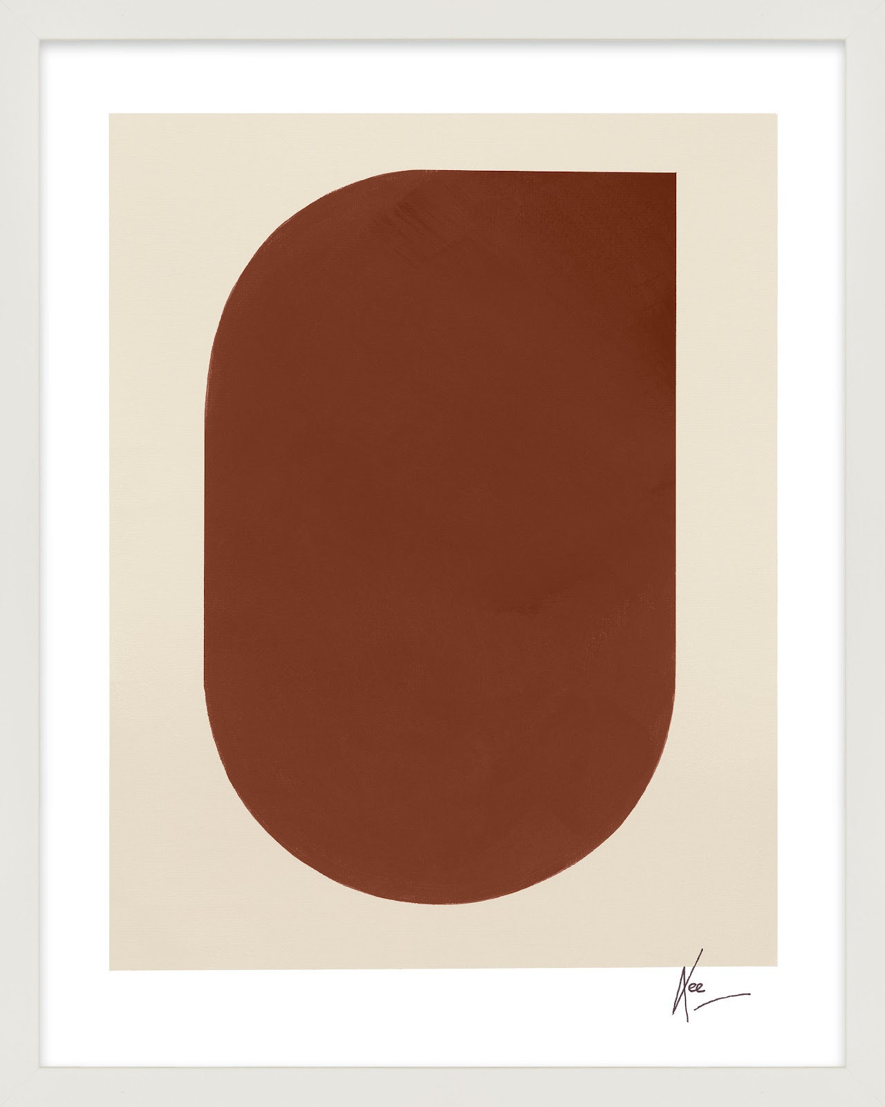 Keyhole "Keyhole 2" Painting by Lee Lessem, 20" H x 16" W x 1.25" D, White Framed