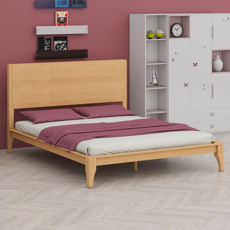 Wood Platform Bed, Natural