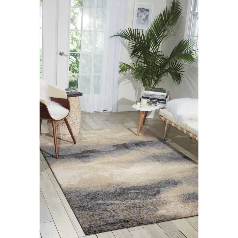 Tapis gris contemporain Ashli, Rectangle 7 pi 10 po x 10 pi 6 po