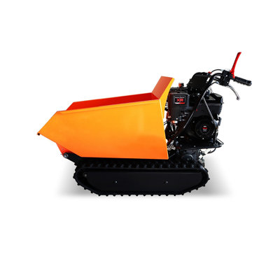 1100 lbs Loading Capacity Track Barrow with Hydraulic Assist, Gas Powered, Briggs XR1450,306cc 10HP, 3F+1R Gearbox