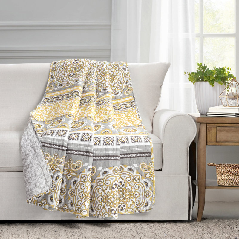 Lush Decor Nesco Stripe Reversible Cotton Throw Blanket