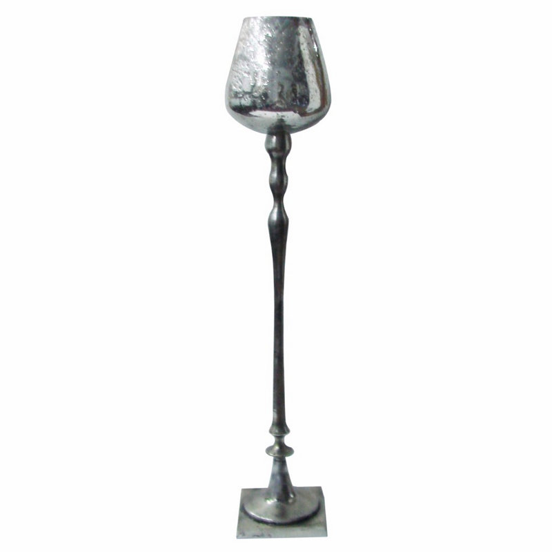 Chandelle en métal, H 32,5 po x l 7 po x P 7 po