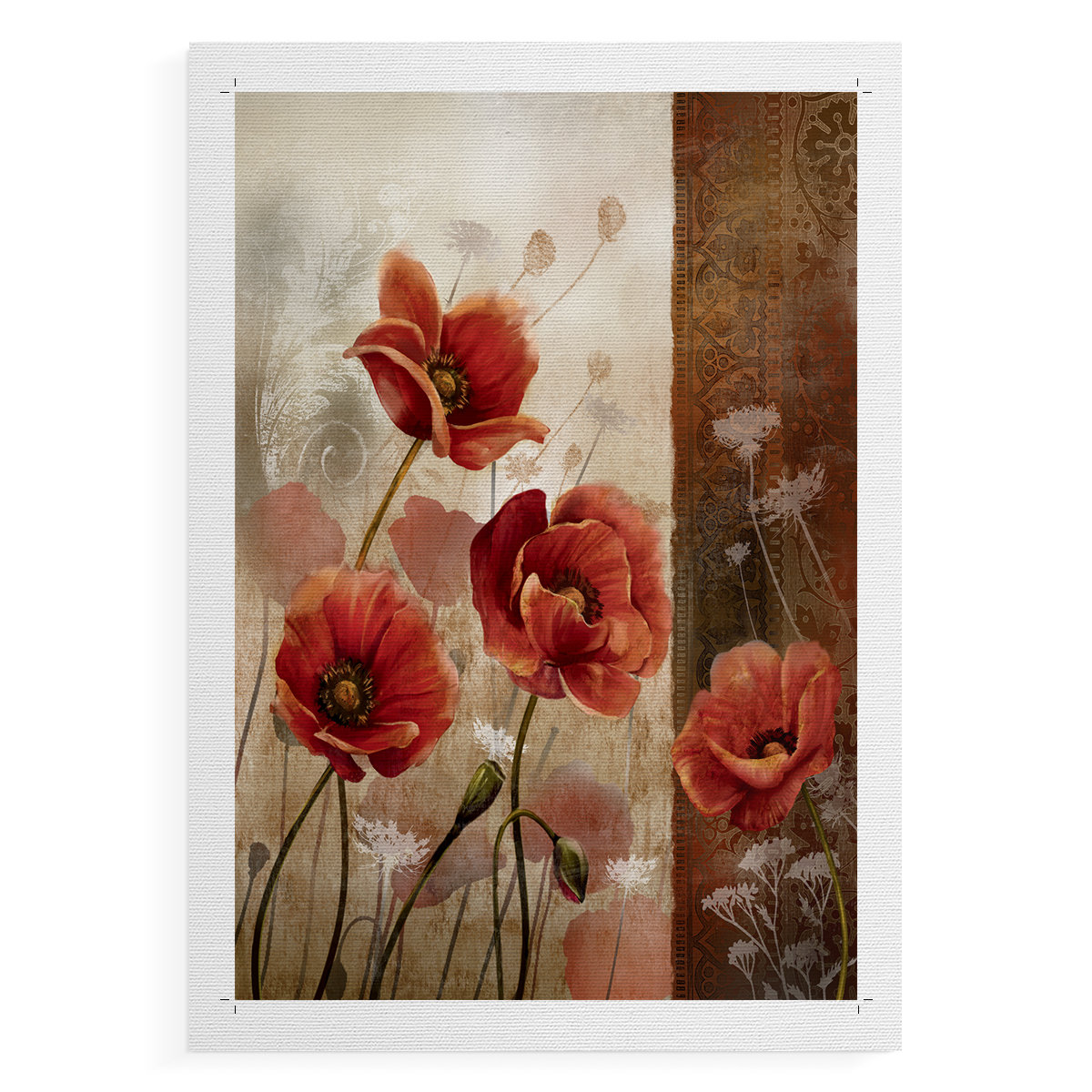 Red Barrel Studio® Wild Poppies II -Canvas Print Only - NOT FRAMED ...