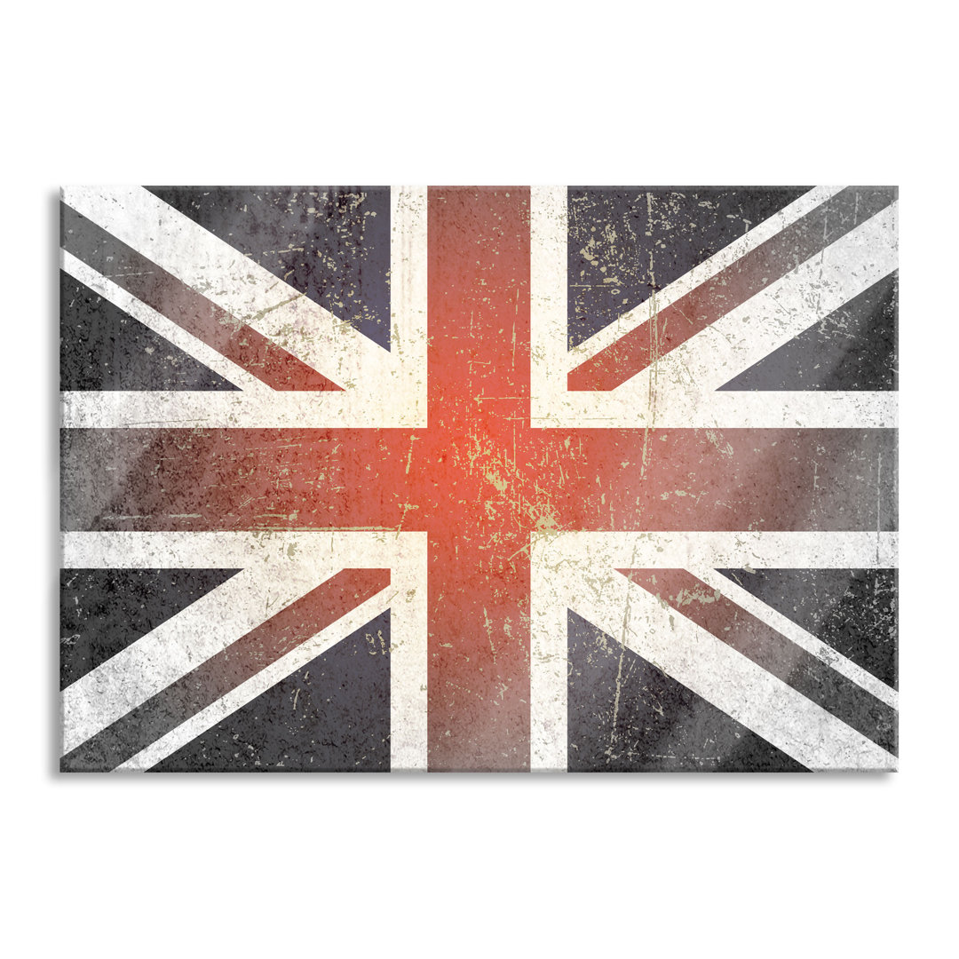 Glasbild Britischer Union Jack