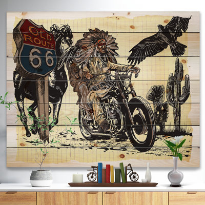 «Native American in Moto», impression