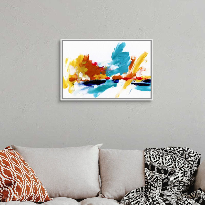 Captive Color II - reproduction d'art sur toile, H 21,7 po x l 31,7 po x P 1,75 po, Cadre flottant blanc