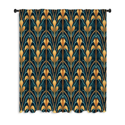 Rideaux Art Nouveau, rideaux occultants à motif floral, rideaux médiévaux