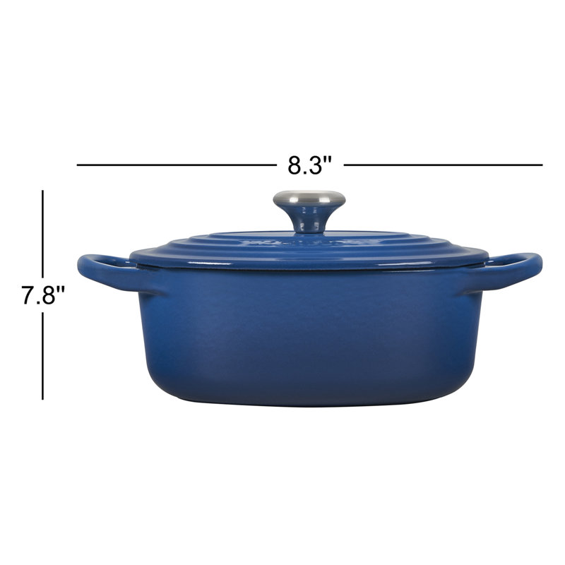 Le Creuset Enameled Cast Iron Oval Dutch Oven with Lid, Marseille, 2.75 quarts