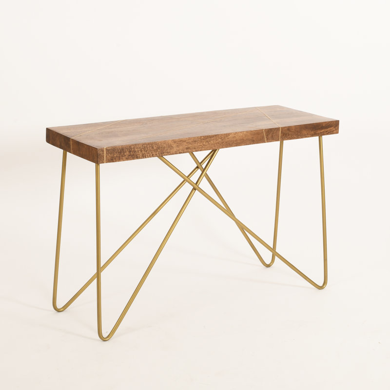 Rayos 46.06'' Solid Wood Top Console Table