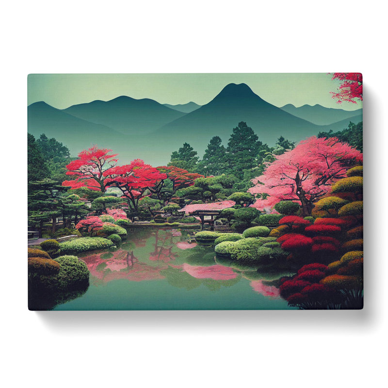 Traditional Japanese Mountains Vol.2 - Wrapped Canvas Print, 35cm H x 50cm W x 3cm D