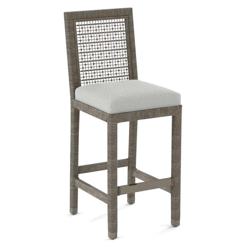 Pine Isle Bar Stool, Seashells; 0596-65, Stone Hearth