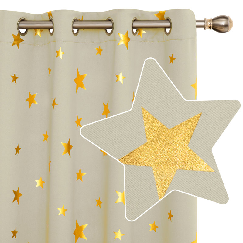 Abneer Blackout Curtain Pair, 55cm Width x 245cm Drop