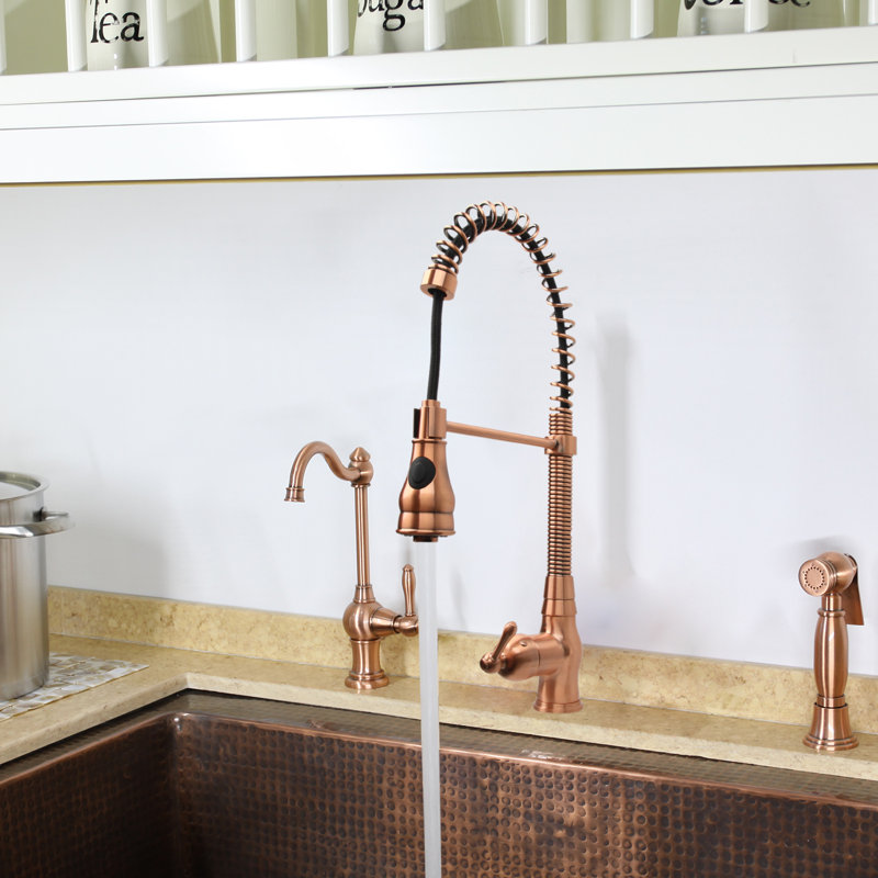Akicon Pull Down Kitchen Faucet, Copper
