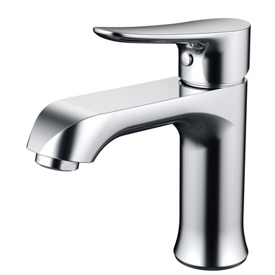 Single-Hole Single-handle Bathroom Faucet with Drain Assembly