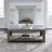  Shimeck 3 Piece Living Room Table Set w/ Casters & Two End Tables