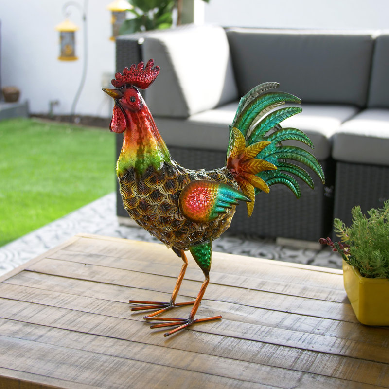 Statue de coq Menan, Vert