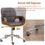 Chaise de bureau pivotante en similicuir Ryonie-1992457212