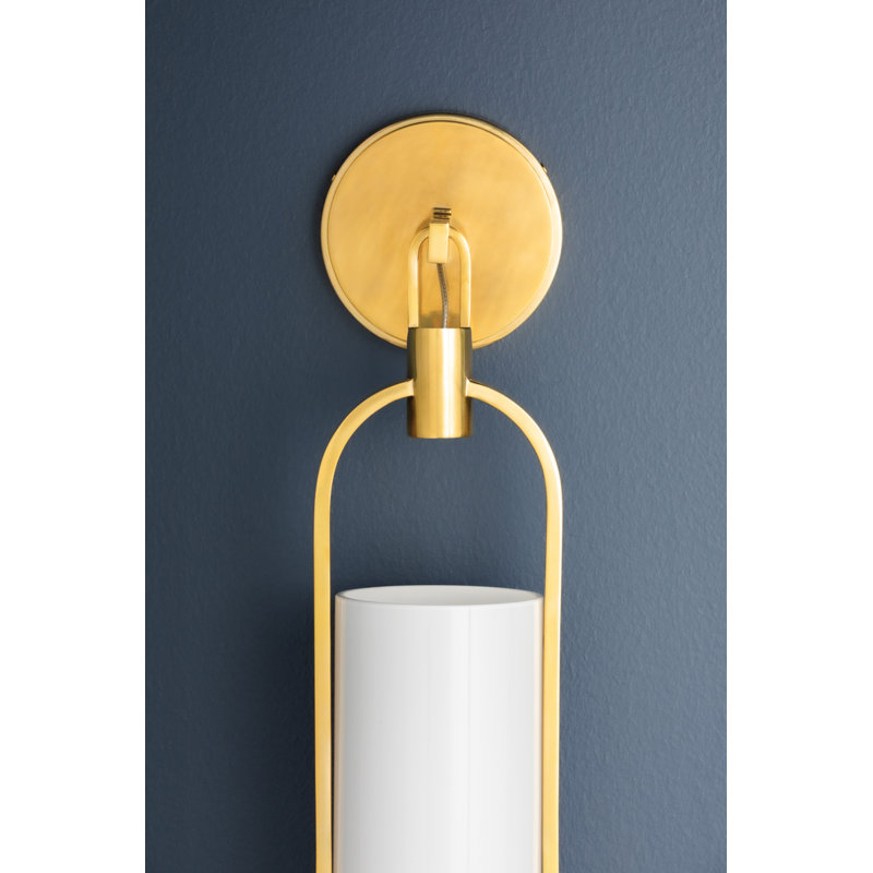 Lorimer 1 Light Wall Sconce, Aged Brass, 15" H x 6.75" W x 6.75" D