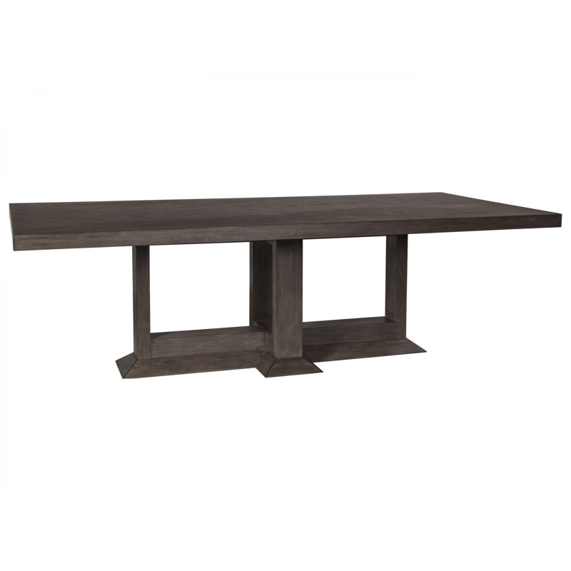 Cohesion Emissary 44"x96" Transitional Mahogany Dining Table in Warm Gray