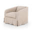 Topanga Slipcover Swivel Chair-Laine Flint