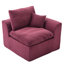Canapé modulaire à 2 places modulaire confortable avec housse de coussin amovible en velours côtelé moderne en mousse haute densité et accoudoir incurvé sans assemblage pour la chambre à coucher dans les maisons contemporaines requises