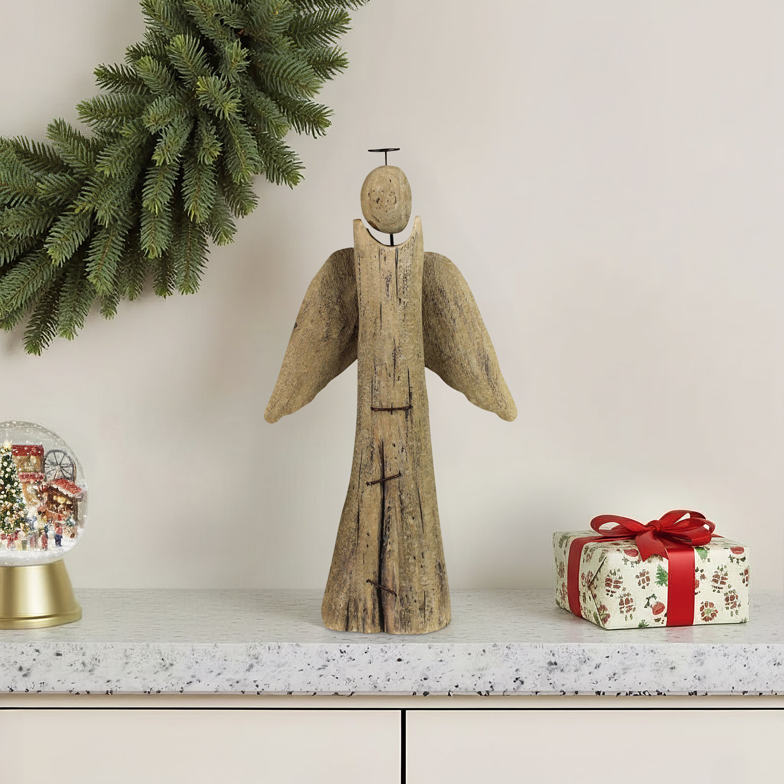 Rustic Angel, 13.75'' H x 7'' W x 2'' D
