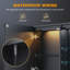 800x600mm 3-Section LED Anti-Fog Mirror Cabinet, Matt Black, Touch Dimming, UK Shaver Socket