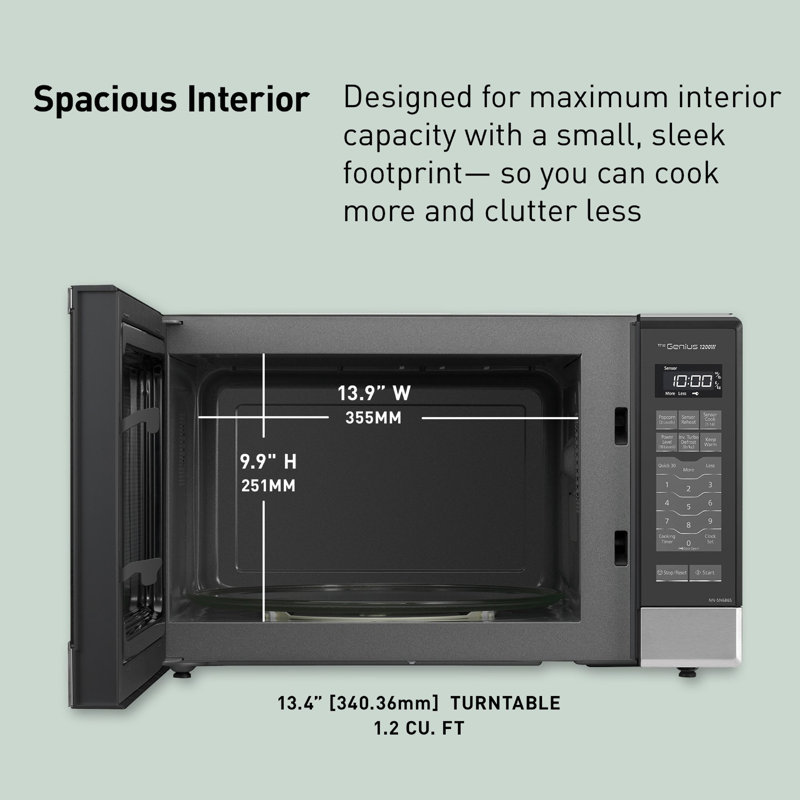 Panasonic® 1.2 Cubic Feet 1200 Watt Microwave with Sensor Cooking