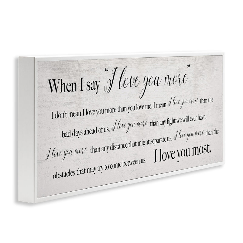 «Love You Most Sentiments», estampe numérique par Daphne Polselli, Giclée encadrée blanc bord de mer, H 10 po x l 24 po