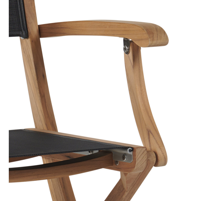Stella Folding Dining Arm Chair, Black