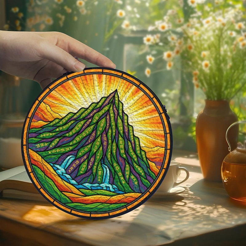 Mountain Sunset, 3,5 x 3,5 po (9 x 9 cm)