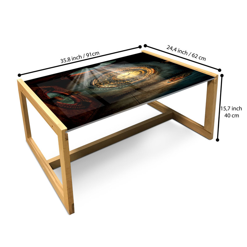 Jaipal Sled Coffee Table, 90cm H x 62cm W x 40cm D