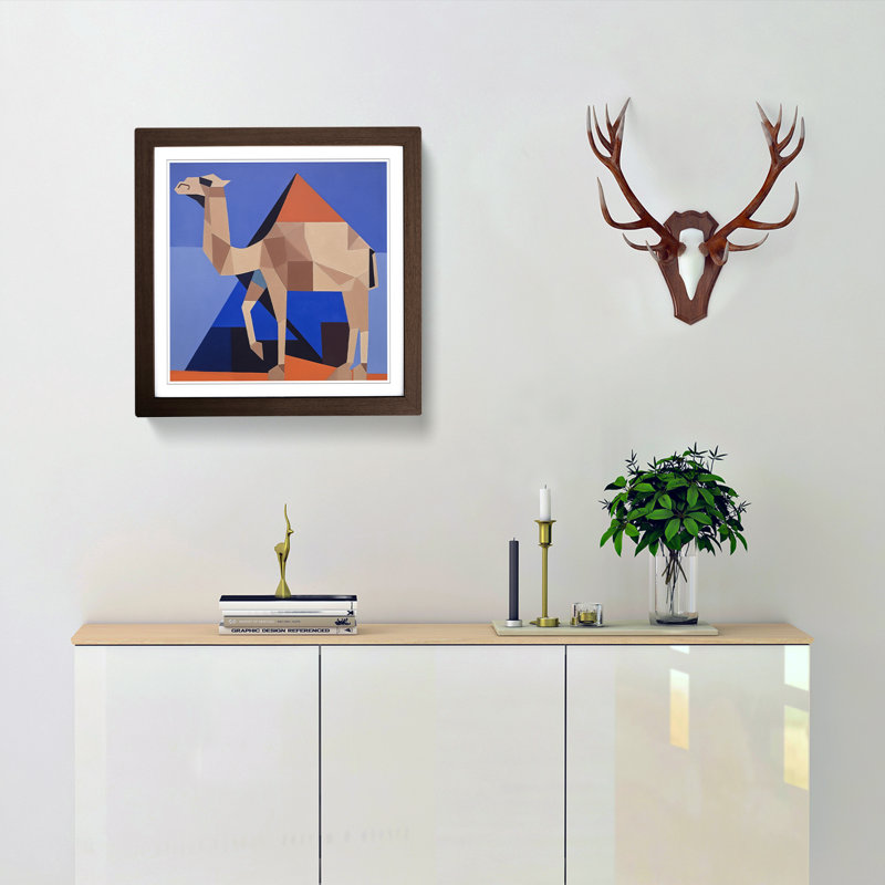 Single Picture Frame Print on Wood, Walnut