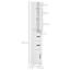 MDF / Particle Board Freestanding Linen Cabinet