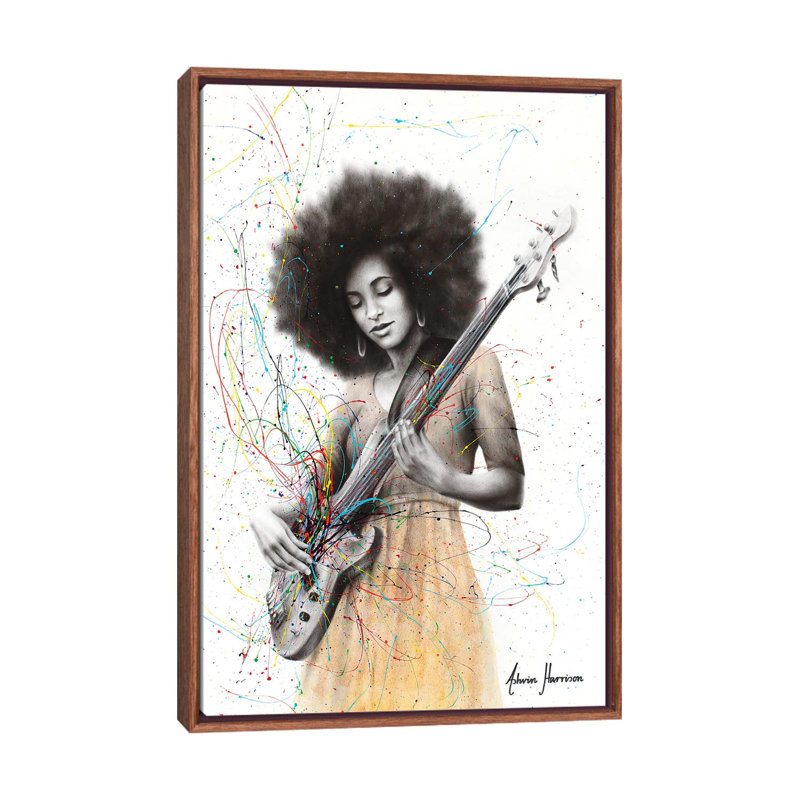 «Bass Funk» par Ashvin Harrison - impression d'art graphique, H 60 po x l 40 po x P 1,5 po, Sans mat