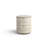 Modern Cylindrical Fluted Travertine-Look 2-Drawer Nightstand -Fully Assembled - 21.7" D