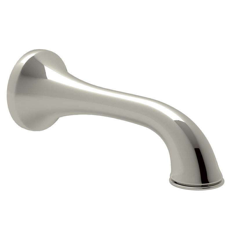 Country Wall Mount Tub Spout, Polished Nickel