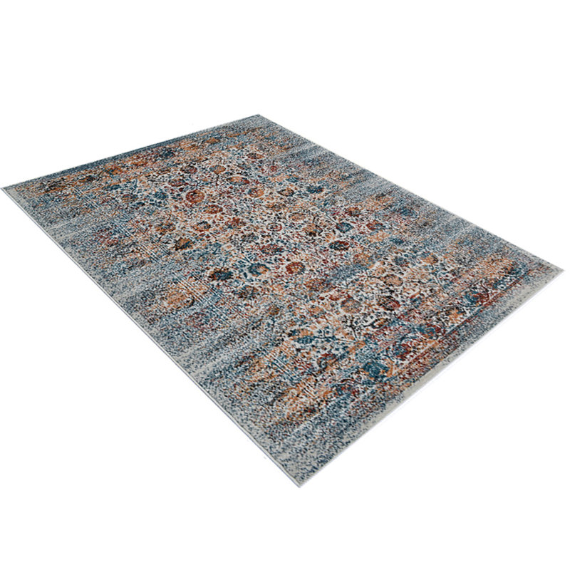 Tapis rectangulaires en polypropylène Crayton fabriqués à la machine - couleur ivoire, motif oriental, Rectangle 4 pi x 6 pi