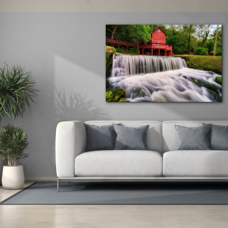 «Hodgson Water Mill» par Rick Berk, art mural sur toile, H 40 po x l 60 po x P 1,5 po